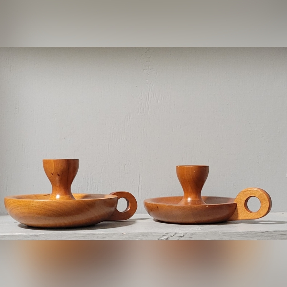 Wooden Candle Holders